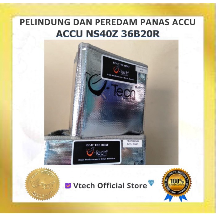 Vtech Peredam dan Pelindung Panas Aki / Accu NS40Z 36B20R Silver