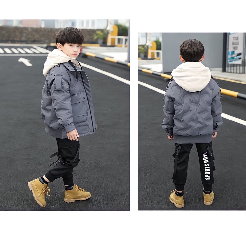 Kids padding coat winter Conan import hangat jacket anak boys boy cowok musim dingin naik gunung mantel padded