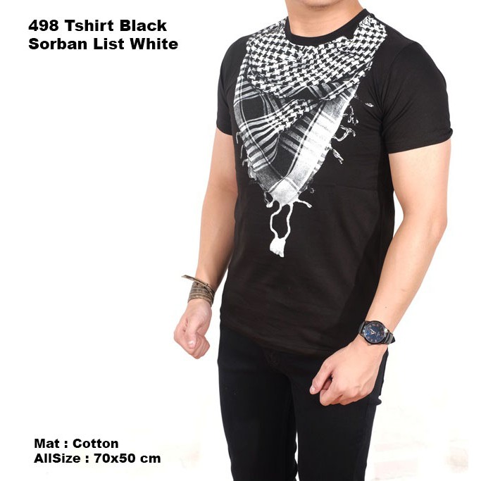 Kaos muslim / baju kaos muslim / kaos sorban pria pendek slimfit / baju sorban muslim pendek cowok