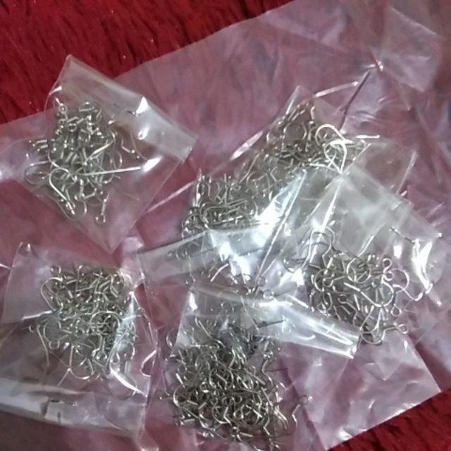 Pan02 Pengait Anting Polos Silver 2cm (isi 24pcs)