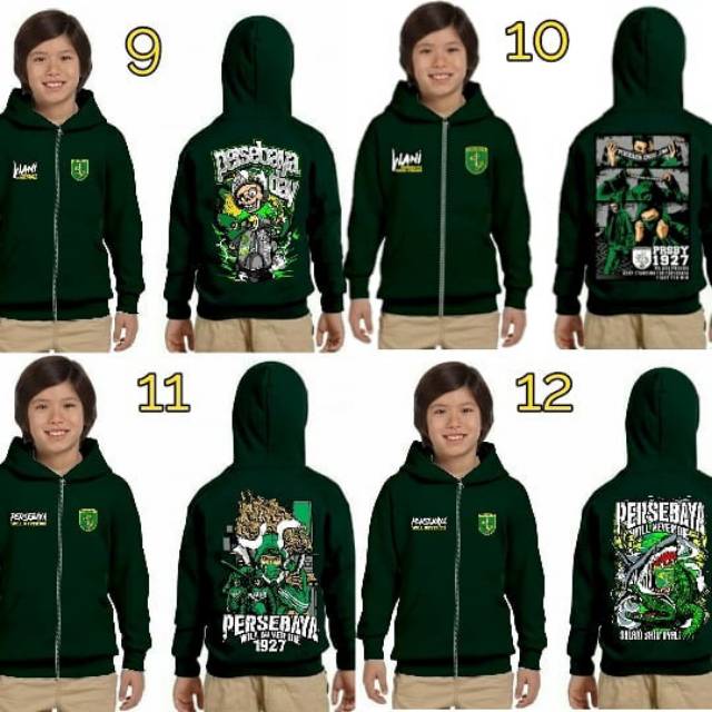 Jaket ABG sweater hoodie anak SMP bonek persebaya