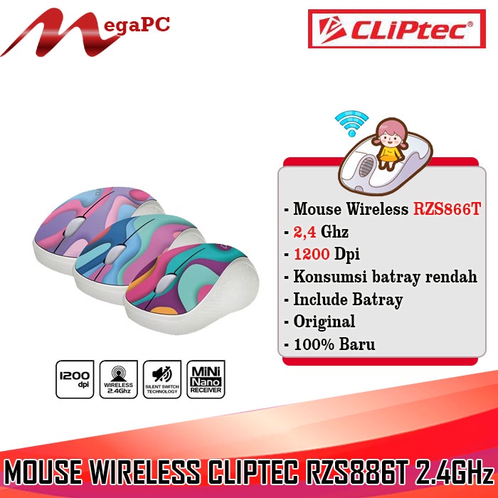 Mouse Wirelles Merk Cliptec RZS866T