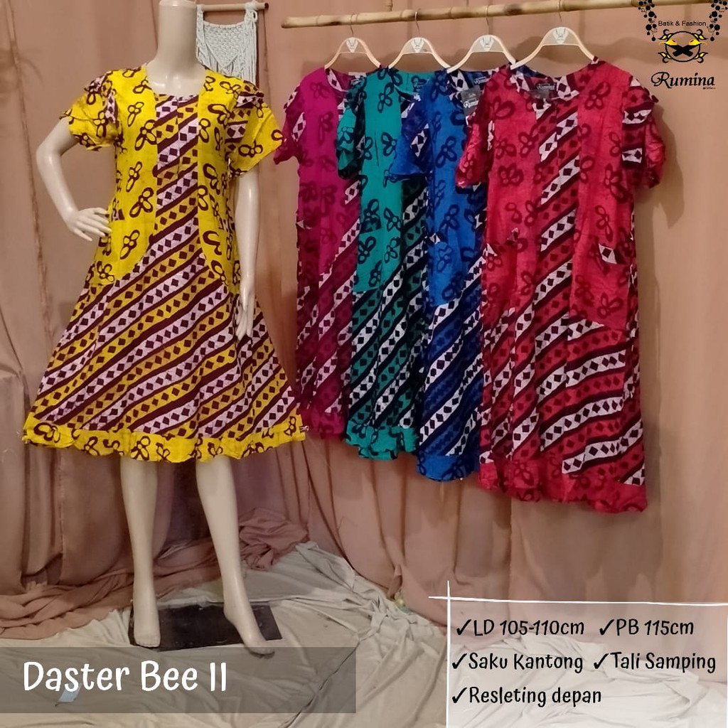 RUMINA BATIK DASTER BEE II  ORIGINAL BATIK CAP PREMIUM PEKALONGAN DASTER RAYON ADEM BUSUI HALUS