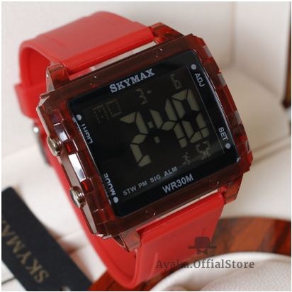 Jam tangan original skymax 2119G kotak Digital UNISEX tahan air Bisa Berenang BERGARNSI