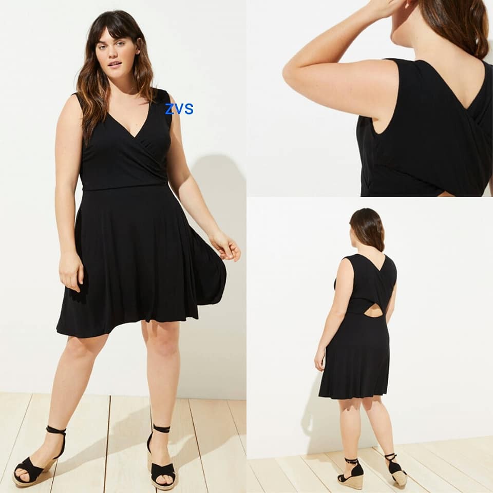 the loft black dress