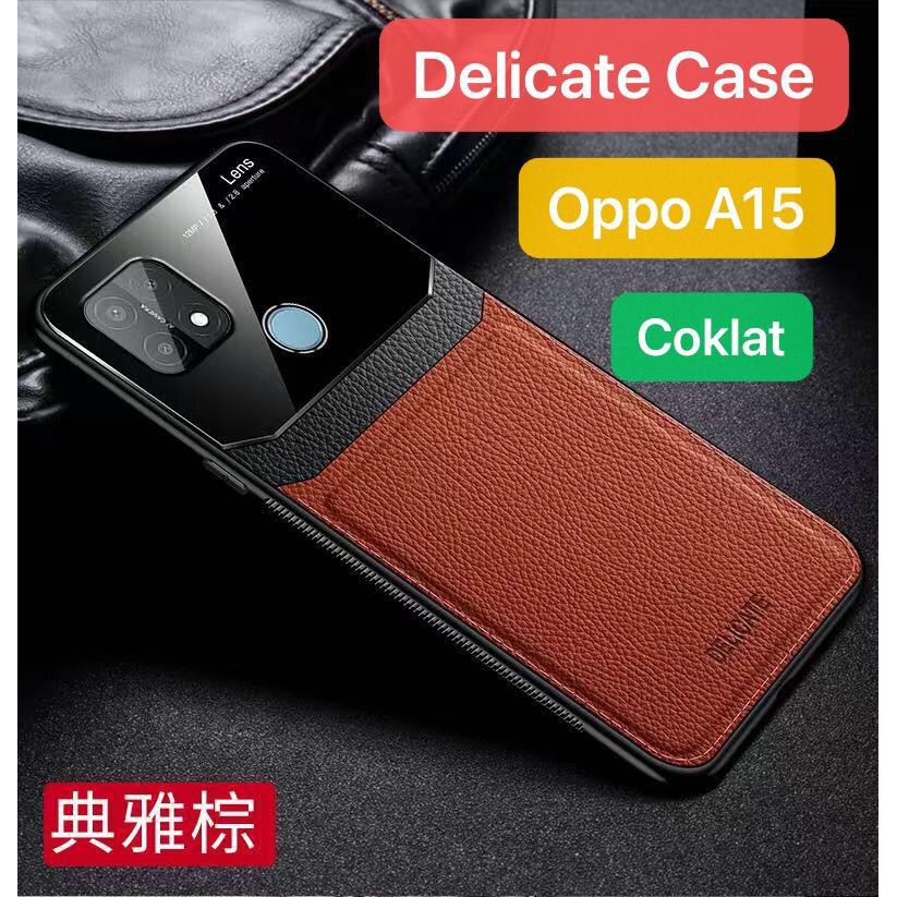 Case Oppo A15 A15s Soft Case Kulit Terbaru Cover Silikon Leather Casing Handphone