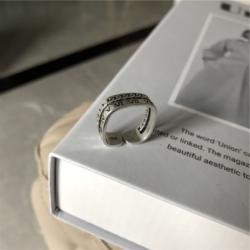 Ring Korean Version Retro Personality Trendy Square Index Finger Joint Ring