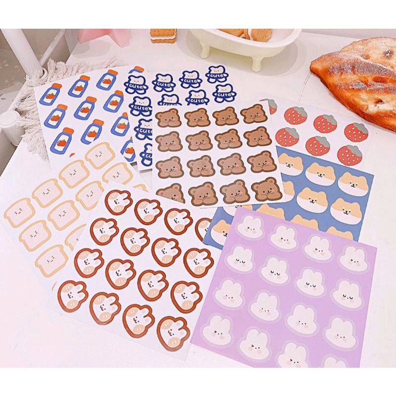 

CUTE STICKER!! BEAR STICKER, MURAH, LUCU- ISI 4 LEMBAR