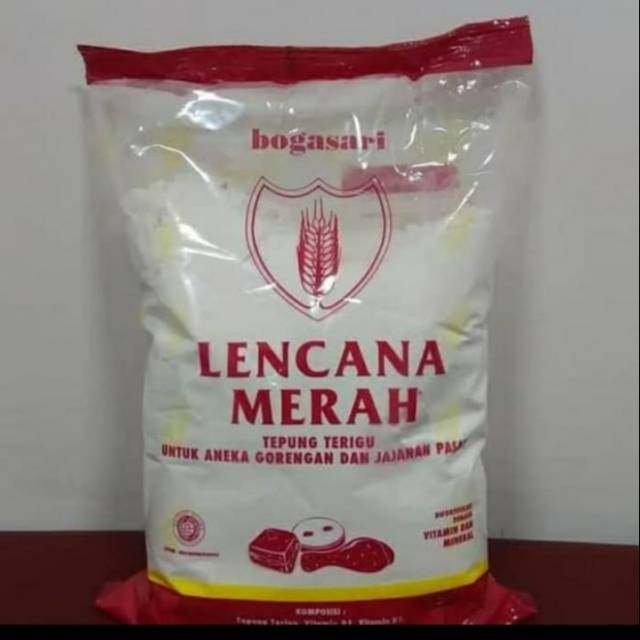 

TEPUNG TERIGU LENCANA MERAH 1kg isi 12