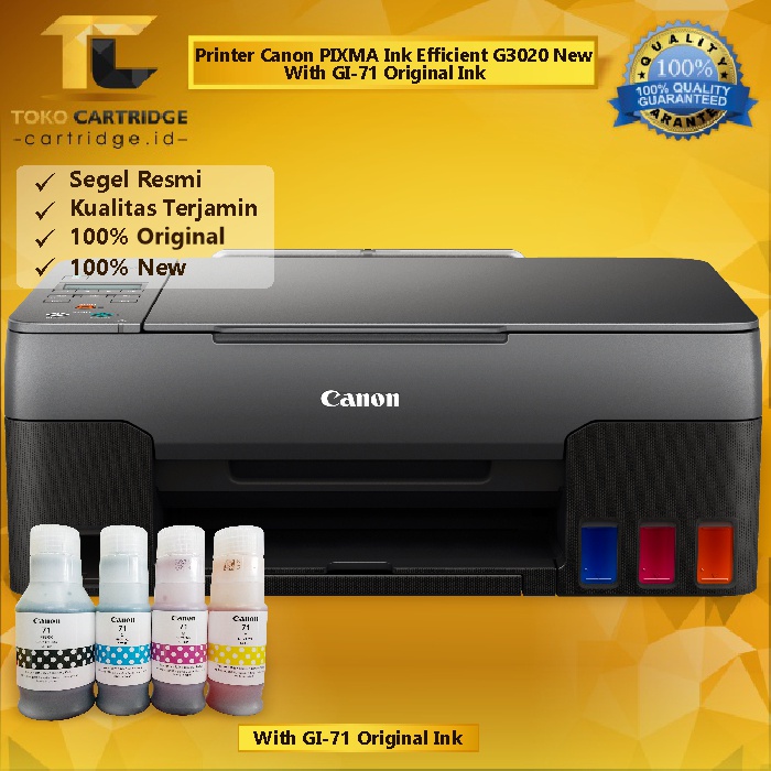 Printer Canon PIXMA Ink Efficient G3020 (Print - Scan - Copy) New, Printer Canon Ink Tank G3020 New