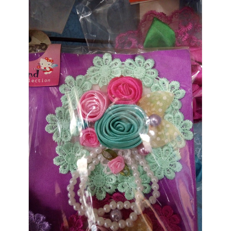 Bros Bunga mutiara / bross  hijab kain  DW