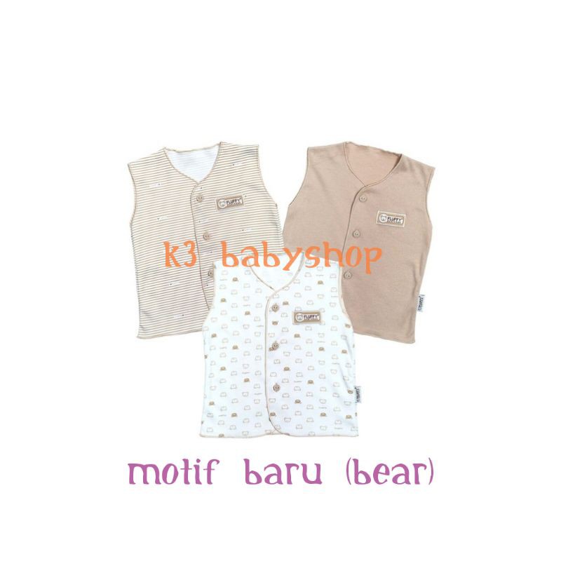 NB Baju Kutung Neci Fluffy Newborn khaki coklat krem kemeja bayi SNI baju rumah