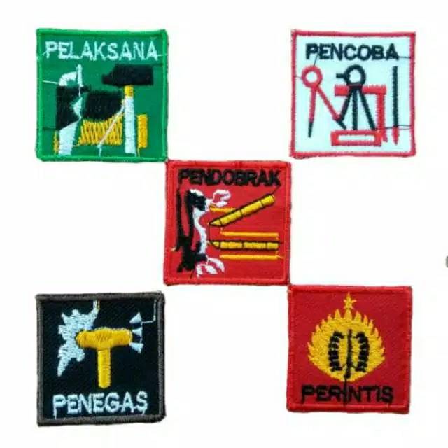100 biji badge sangga - bet sangga bordir - sangga perintis - pencoba - pendobrak - pelaksana
