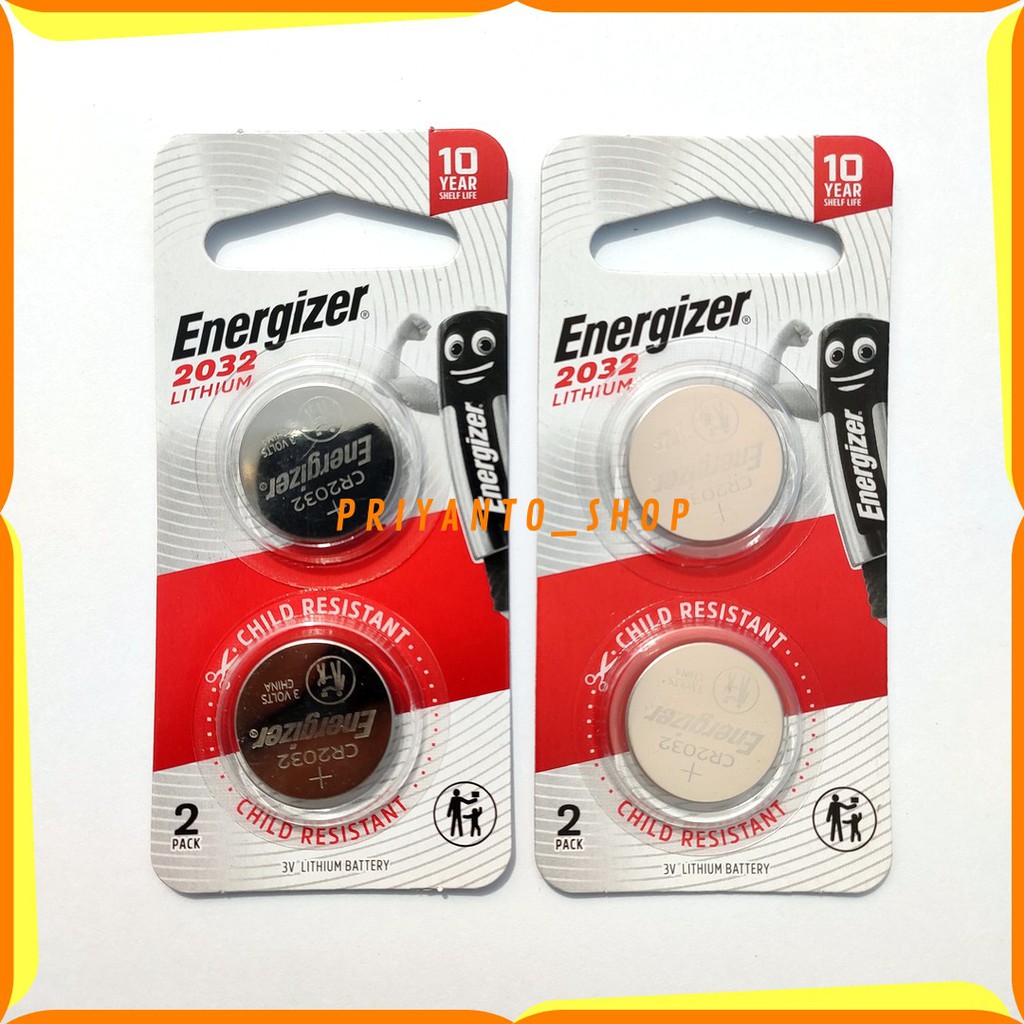 Bateray Baterai batrei Lithium Energizer cr2032 cr 2032 Original 1pcs