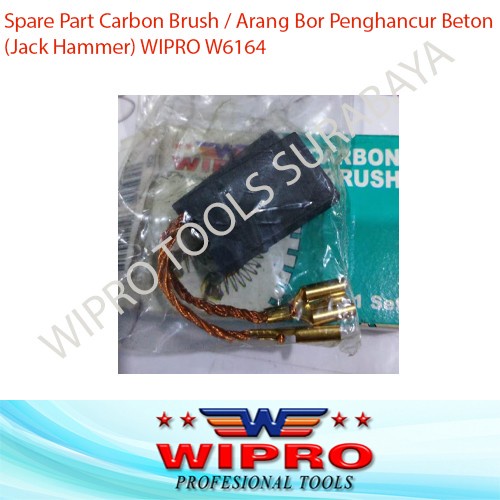 Carbon Brush Arang Bor Penghancur Beton Jack Hammer WIPRO W6164 W-6164