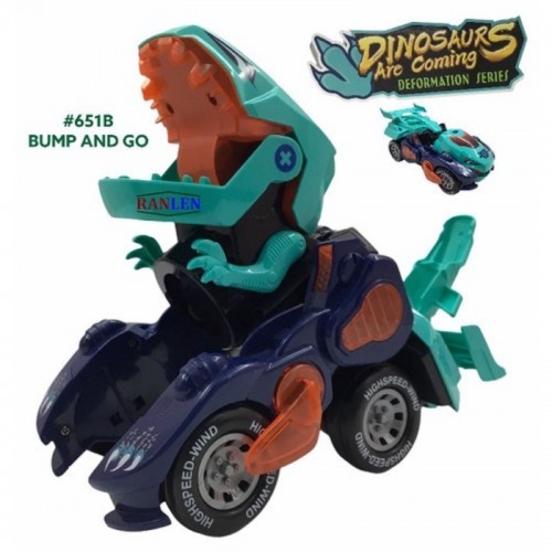 Mainan Robot Dinosaurus Transformers Jadi Mobil