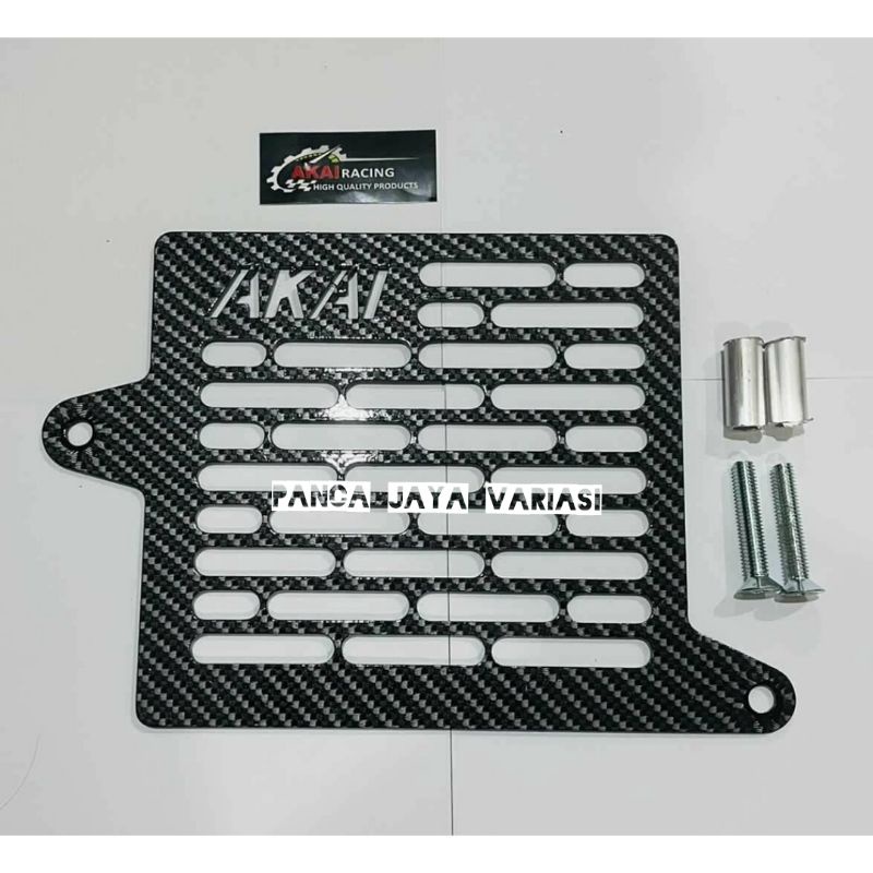 Cover Radiator Tutup Radiator Akai Racing Karbon Series Nmax,Nmax New 2020,Aerox,Lexi,Pcx,Adv,Vario 125,Vario 150,Vario 160 Dan Motor lain Nya