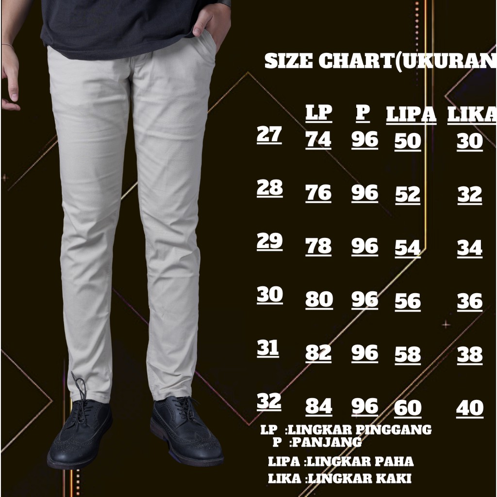 CELANA CHINO Chinos Cino Panjang Pria Slimfit KERJAHARIAN Santai Casual Formal °Kualitas Erigo Pants