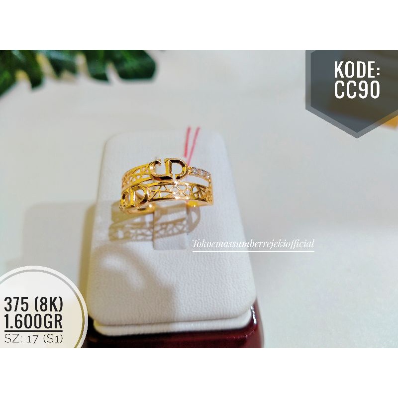 x5n CC90 / Cincin cor padat variasi size 17 kadar 375 / Cincin cor padat 8k /  cincin / cincin 375/c