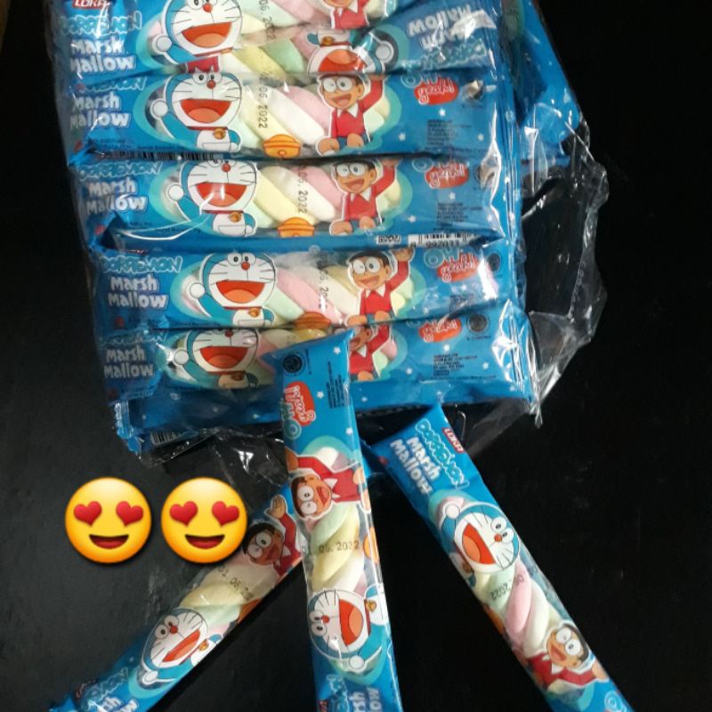 

marshmallow doraemon 1pack isi 20