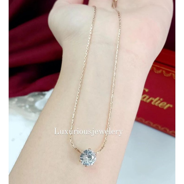 Luxuriousjewelery- Kalung Solitaire tittanium