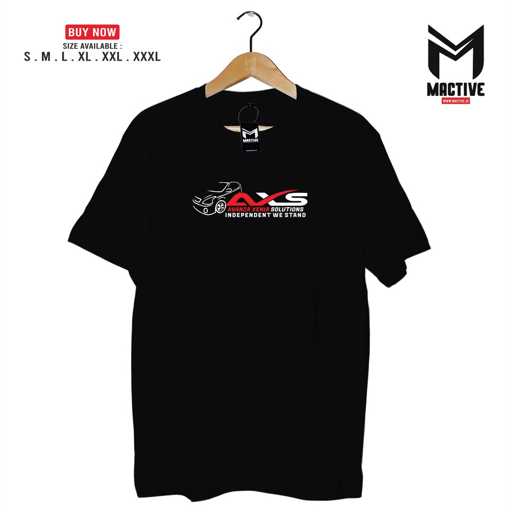 Kaos Sablon AXS Avanza Xenia Solutions Mobil Logo Otomotif Atasan Pria Baju Pria - MACTIVE
