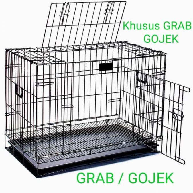 BISA COD Kandang Kucing / anjing uk (02) 60x40x45cm, khusus grab / gojek BOOM SALE Kode