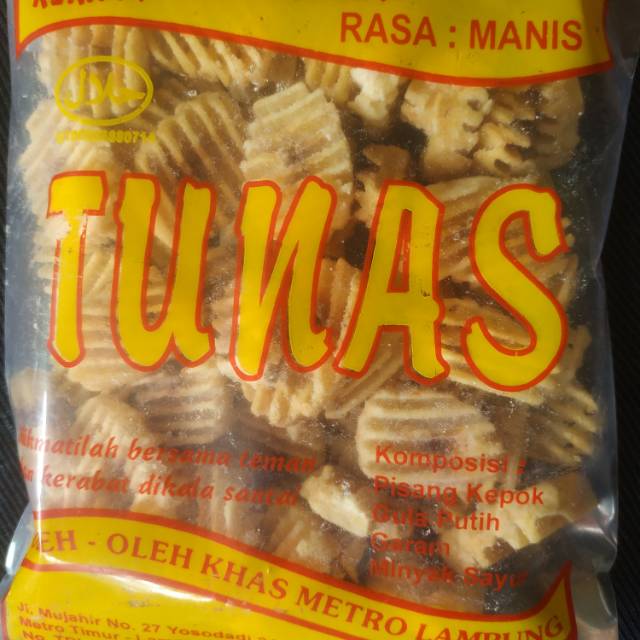 

Keripik pisang tunas rasa