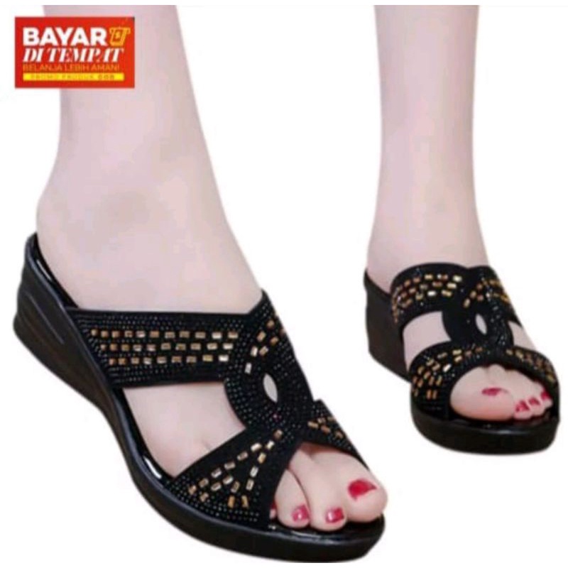 WEDGES wanita Silang / sandal wedges / Sandal kekinian / Sandal hits / Wedges murah / sandal cewek / wedges cewek