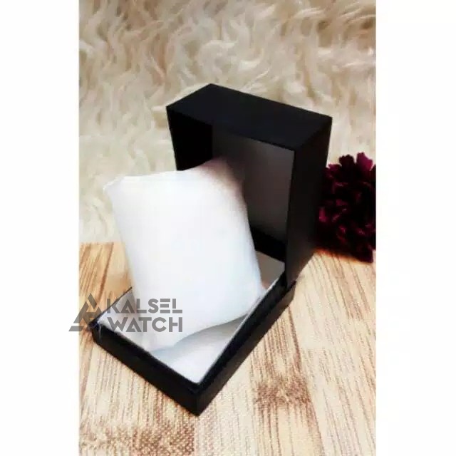 Box Kotak Jam Tangan Cover + Busa Mika Hitam Tebal FREE BANTALAN Cocok Untuk Hadiah Gift Bantal Jamtangan Grosir Import Murah Tempat Penyimpanan Eksklusif Tempat Rak Jam Single Hitam Pria Wanita Premium