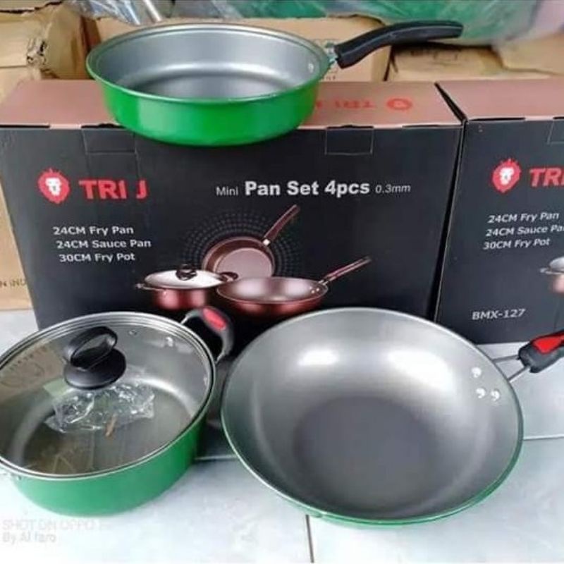 Panci Set 4pcs Tri J Seri Teflon