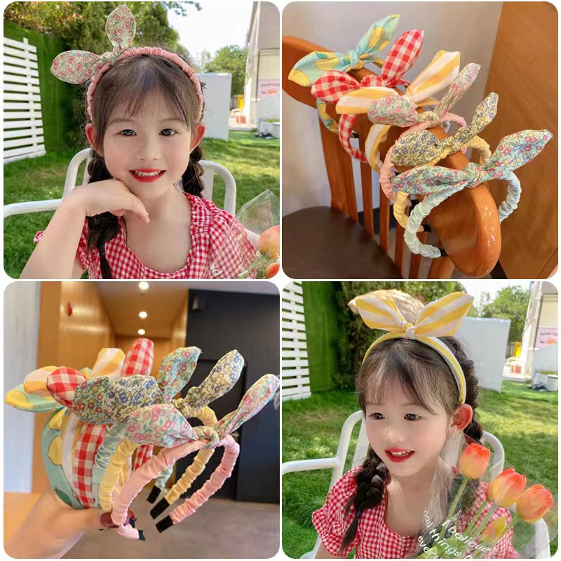 (COD) Bando Anak Bando Kain Motif Pita Kupu Import