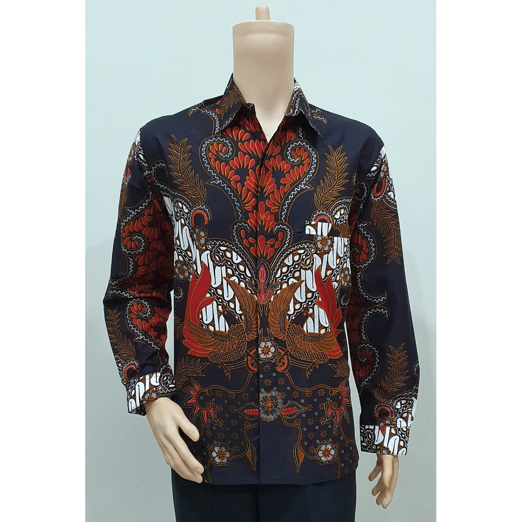 Kemeja Batik Lengan Panjang Glen M-5L