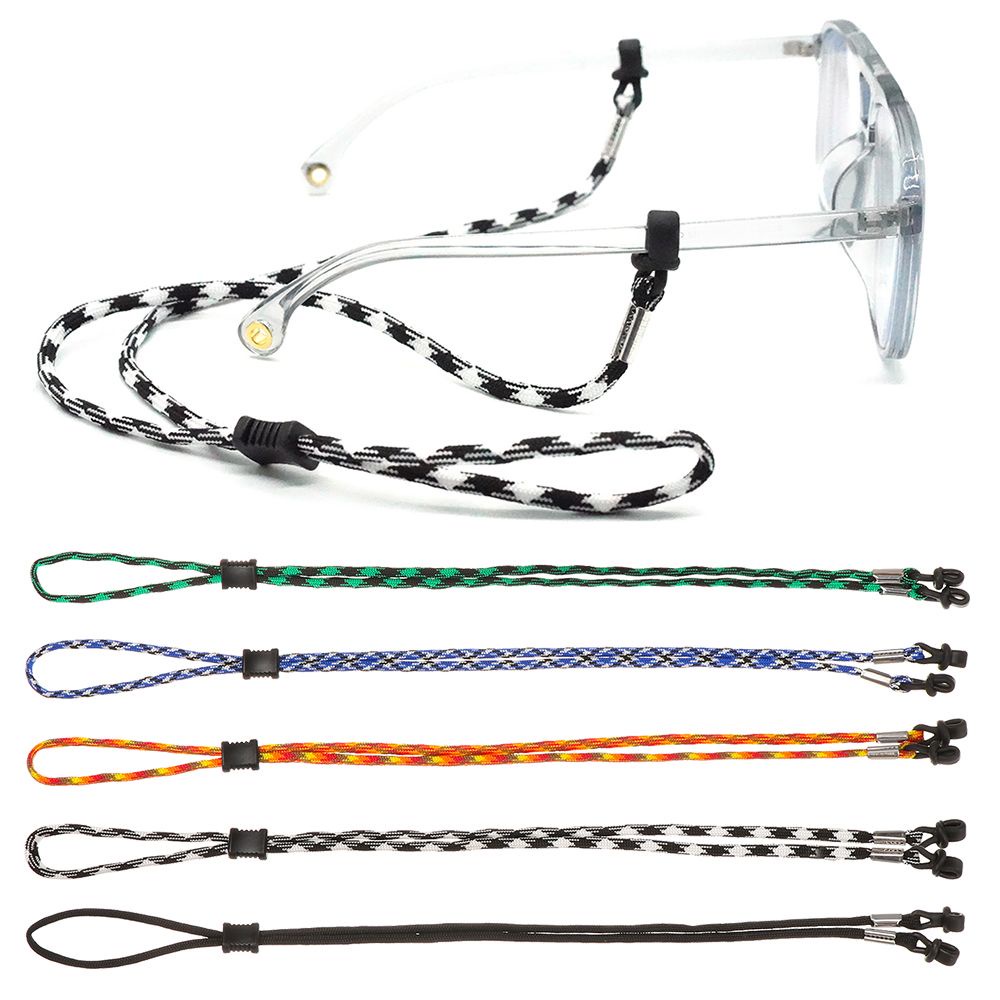 ROW Women Men Glasses Holder Strap Outdoor Sports Sunglasses Lanyard Glasses Chain Holder Necklace Non-slip Lightweight Fashion Eyewear Braid