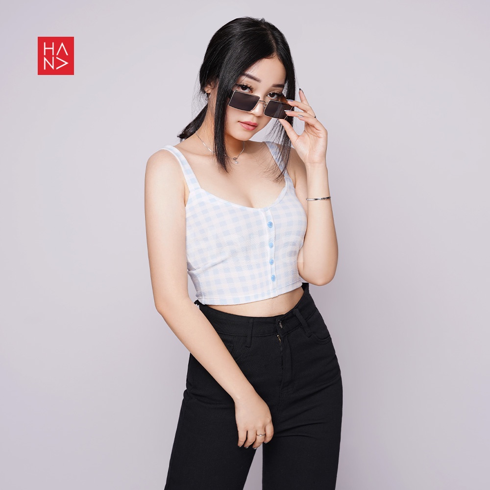 Hana Fashion - Gemini Checkered Pastel Tank Top / Korean Tank Top - TT336