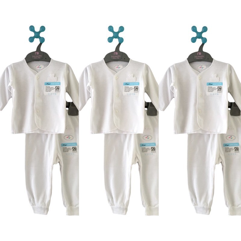 Miyo - 3STEL WHITE Series Setelan Panjang