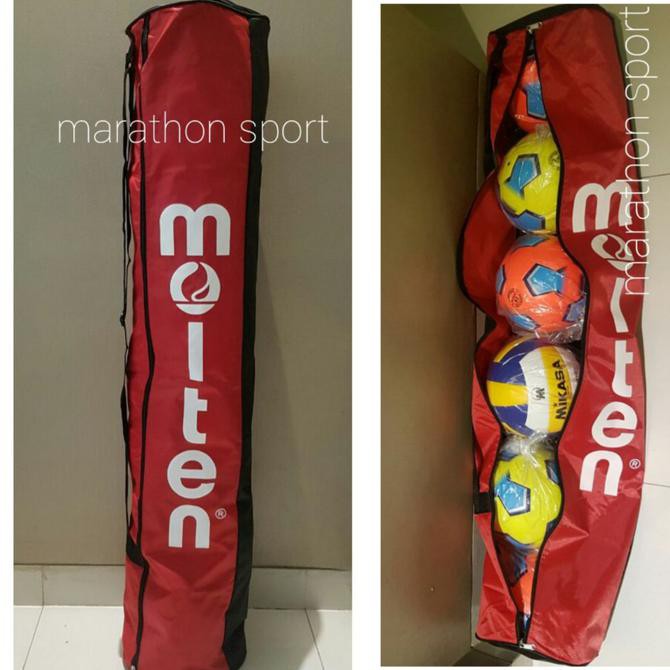 Big Sale // Tas Bola Panjang Untuk Bola Sepak/Voli/Futsal/Basket Merk Molten Isi 6 Original