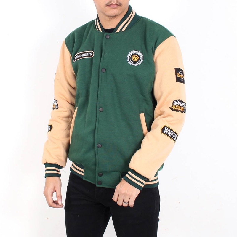 Jaket Varsity fleece full bordir