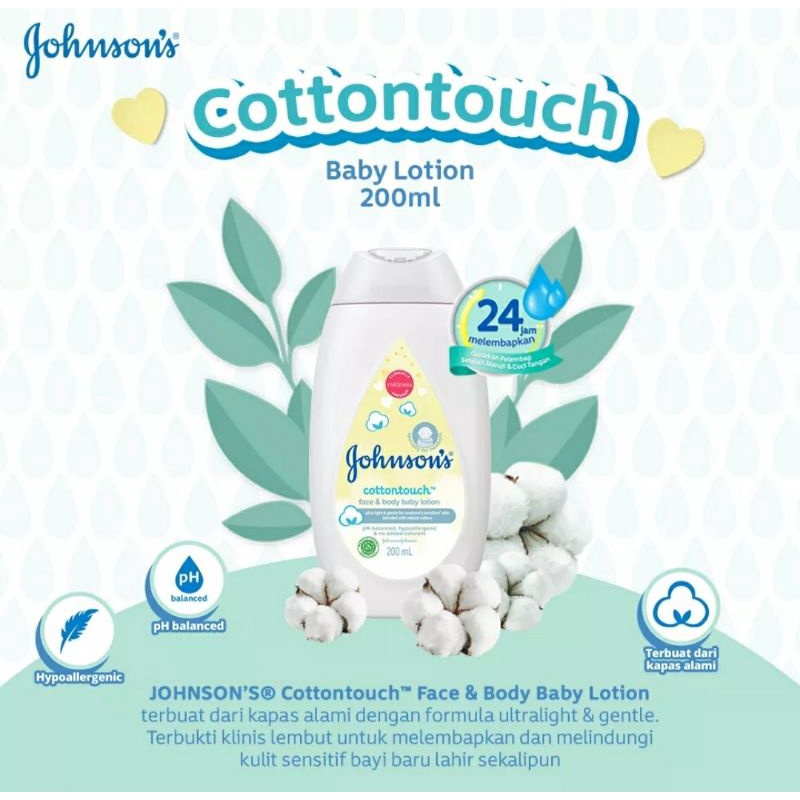 JOHNSON'S CottonTouch / Bedtime Baby Face &amp; Body Lotion 100mL 200ml