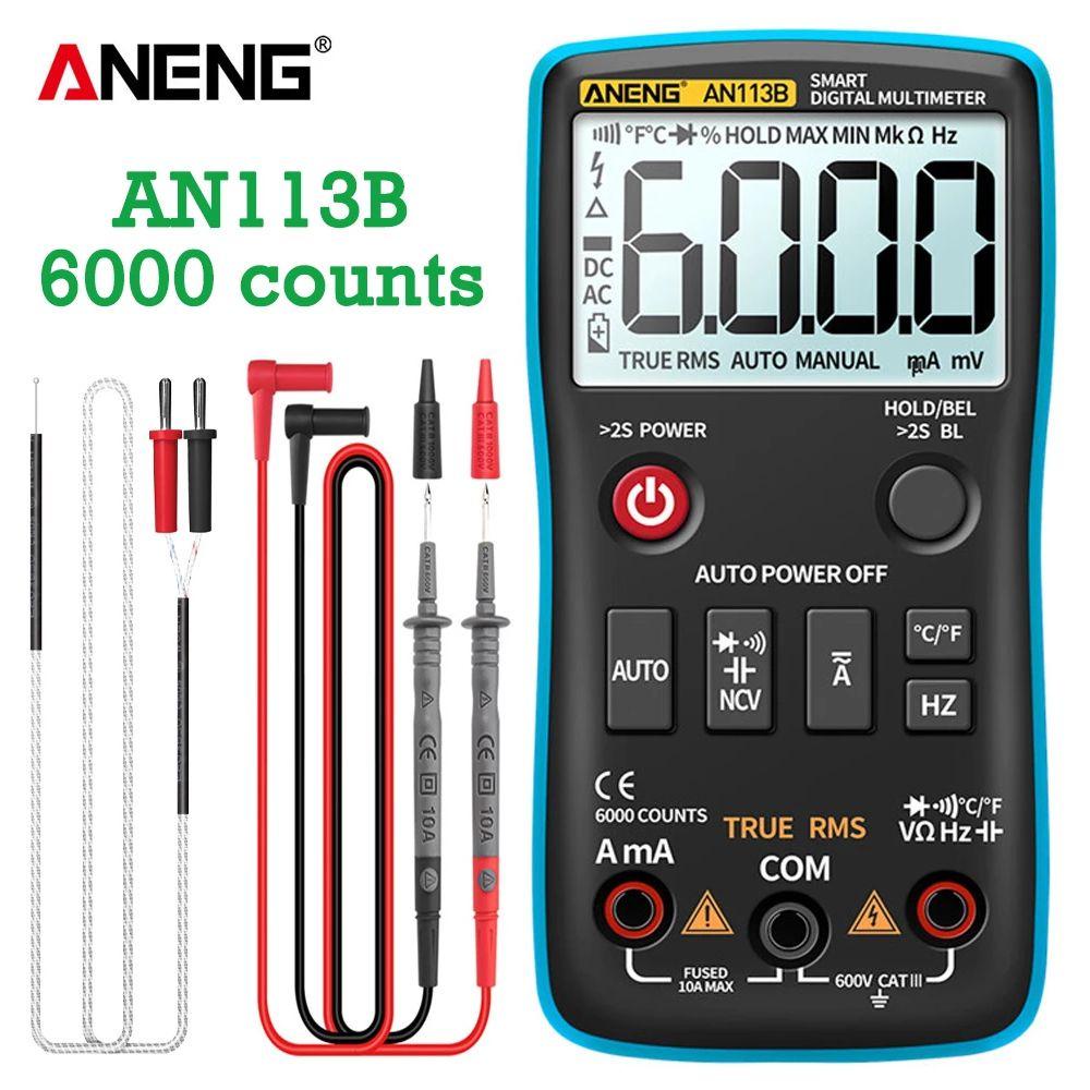 Nanas Digital Smart Multimeter Multifungsi Auto-Ranging AC/DC Transistor Voltage Meter Digital Profesional Meter