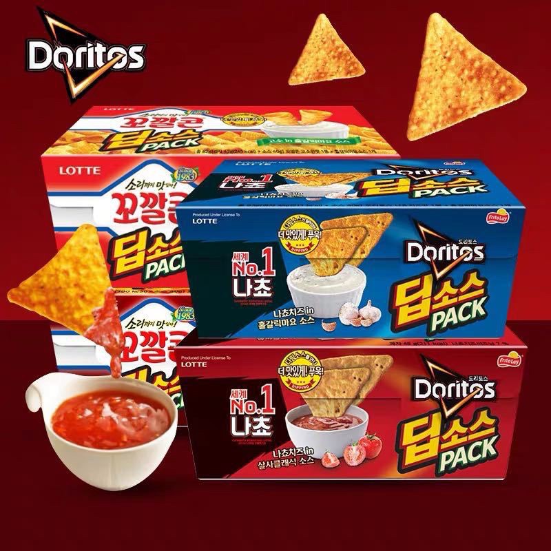 Lotte Doritos Dipping Sauce Dip Cheese With Garlic Mayo / Salsa Sauce Snack Korea 85 gr