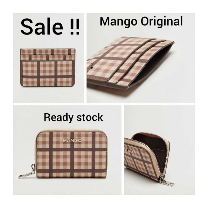 Mango Dompet Kartu Mango Check Purse Original