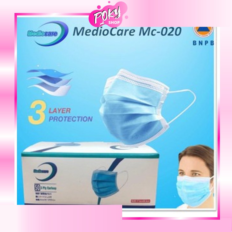 [LOKAL] POKY - MASKER 3 PLAY - FACEMASK IZIN BNPB ORIGINAL 50PCS