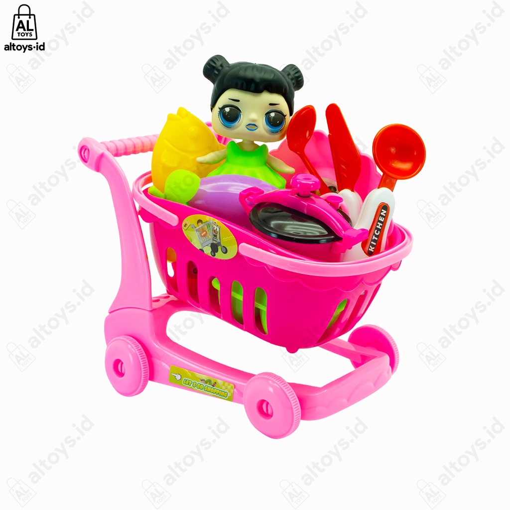 Mainan Anak Perempuan Trolley Buah Sayur Potong Masak Masakan Set MF04 MF39