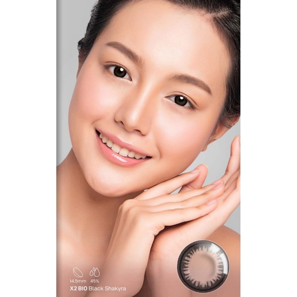 SOFTLENS X2 BIO BLACK SYAKIRA  ( NORMAL, -0.50 S/D -10.00 ) 14.5mm