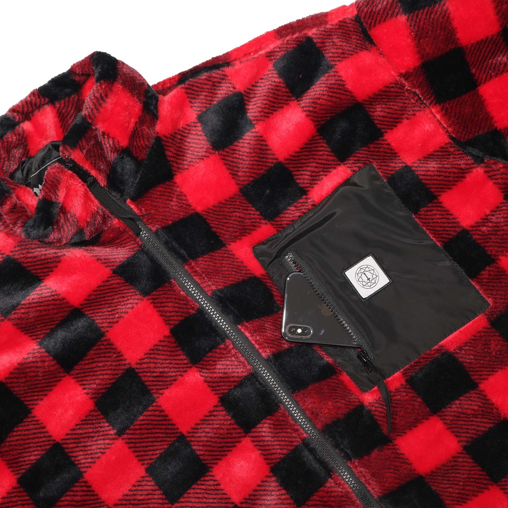 Heretic - Sherpa Jacket - Red Flannel Pattern