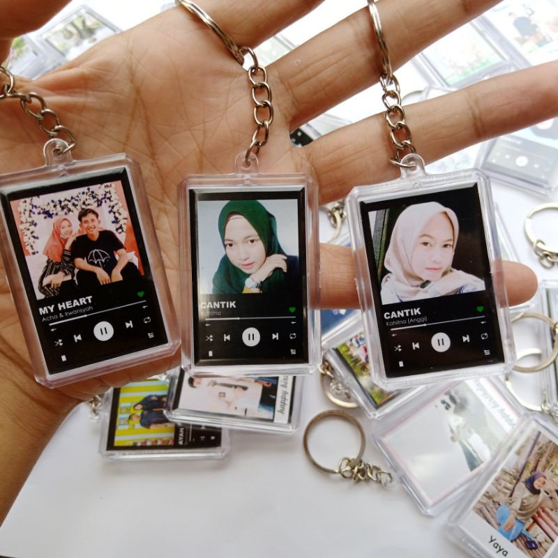 Custom Gantungan Kunci Akrilik Spotify Foto unik murah Berkualitas [BISA COD]-4