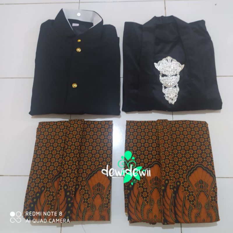 Set Baju Prewedding / Baju Couple Adat Jawa, Motif Truntum Garuda (BS21)