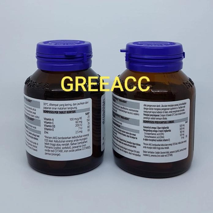PAKET VITAMIN ANAK ( BLACKMORES ) IMMUNE & NUTRISI OTAK