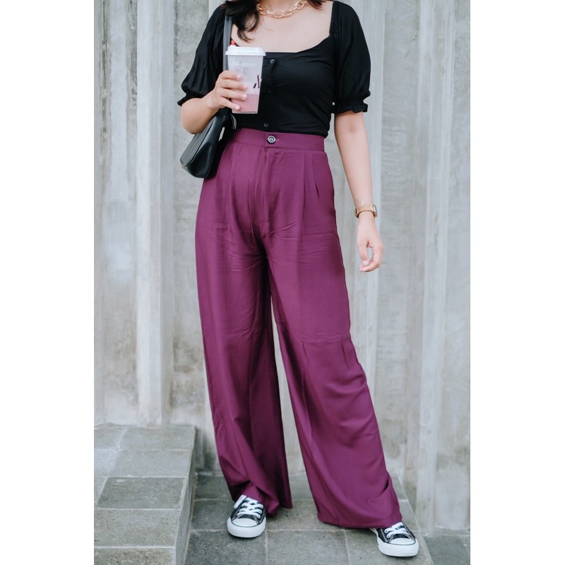 HW Cullotes Cotton / Kulot Rayon / Celana Kulot / Kulot HW / Celana HW / Kulot Linen